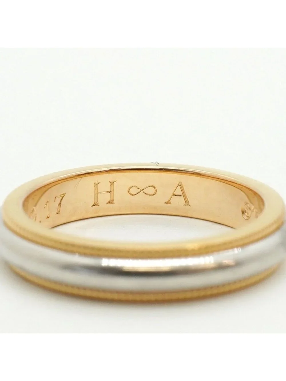 Tiffany & Co Ring Mil Gray 18k Pink Gold Platinum